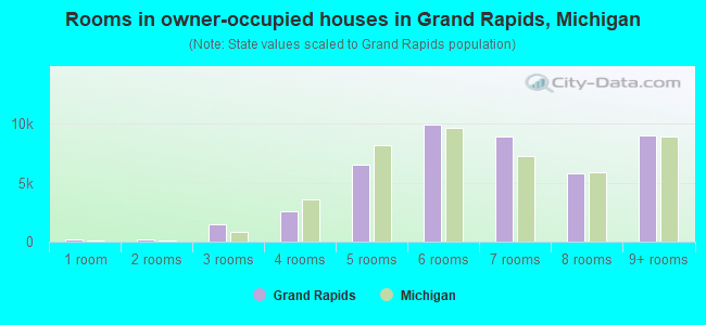 Rooms in owner-occupied houses in Grand Rapids, Michigan