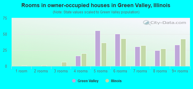 Rooms in owner-occupied houses in Green Valley, Illinois