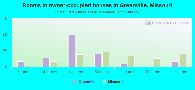 Rooms in owner-occupied houses in Greenville, Missouri