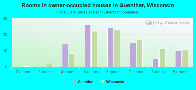 Rooms in owner-occupied houses in Guenther, Wisconsin