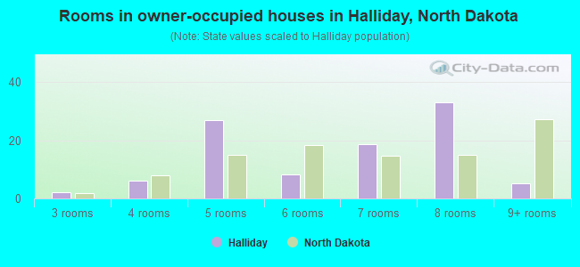 Rooms in owner-occupied houses in Halliday, North Dakota