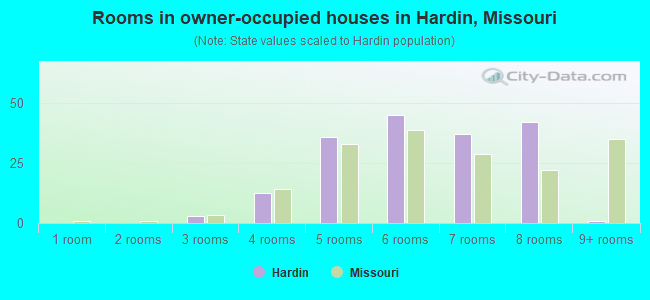 Rooms in owner-occupied houses in Hardin, Missouri