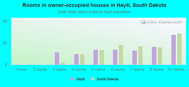 Rooms in owner-occupied houses in Hayti, South Dakota