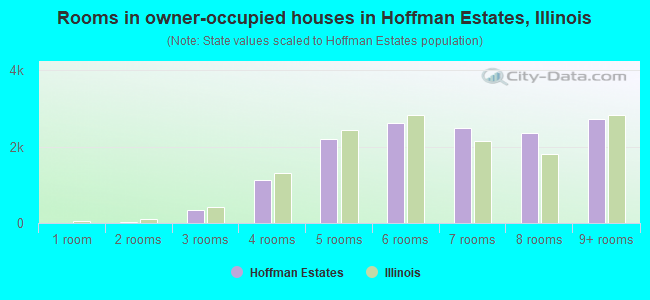 Rooms in owner-occupied houses in Hoffman Estates, Illinois