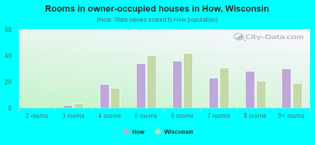 Rooms in owner-occupied houses in How, Wisconsin