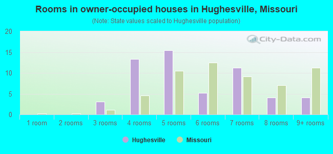 Rooms in owner-occupied houses in Hughesville, Missouri