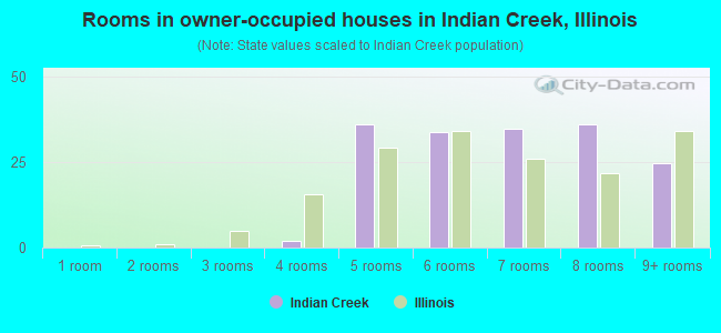 Rooms in owner-occupied houses in Indian Creek, Illinois