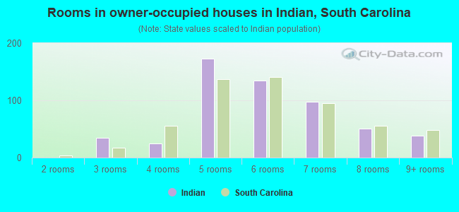 Rooms in owner-occupied houses in Indian, South Carolina