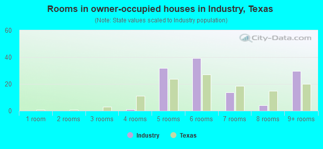 Rooms in owner-occupied houses in Industry, Texas
