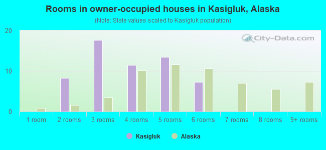 Rooms in owner-occupied houses in Kasigluk, Alaska