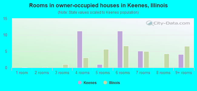 Rooms in owner-occupied houses in Keenes, Illinois