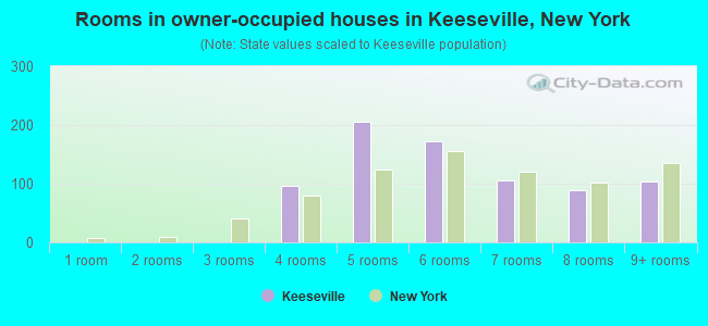 Rooms in owner-occupied houses in Keeseville, New York