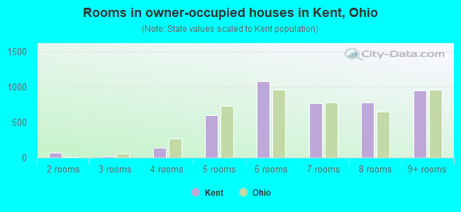 Rooms in owner-occupied houses in Kent, Ohio