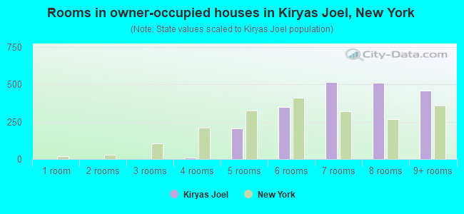 Rooms in owner-occupied houses in Kiryas Joel, New York