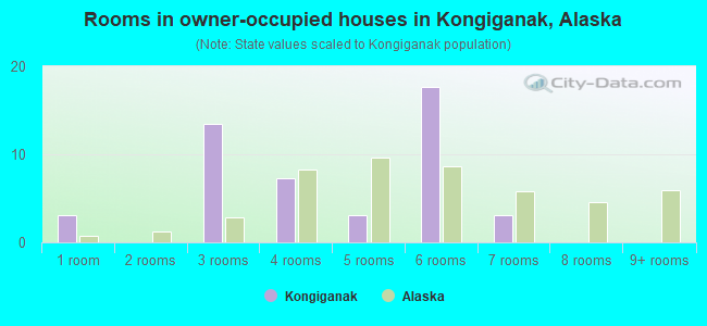 Rooms in owner-occupied houses in Kongiganak, Alaska