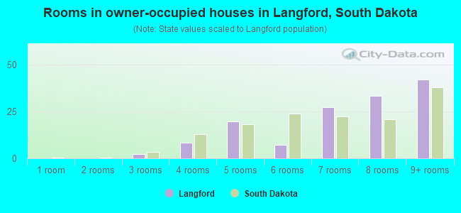 Rooms in owner-occupied houses in Langford, South Dakota