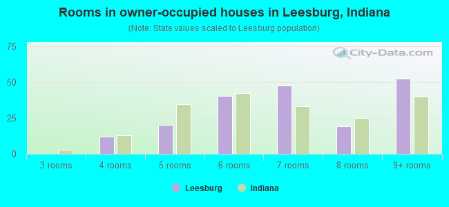 Rooms in owner-occupied houses in Leesburg, Indiana