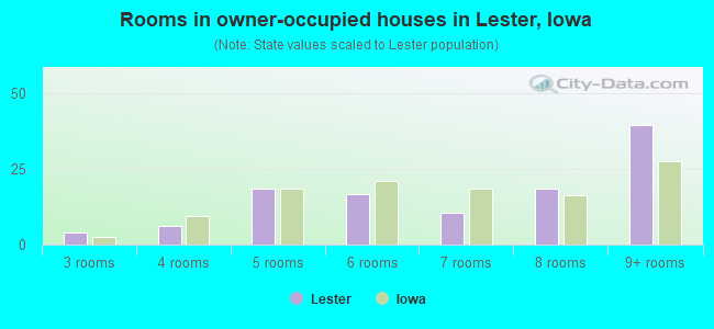 Rooms in owner-occupied houses in Lester, Iowa