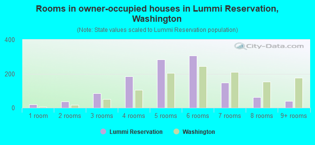 Rooms in owner-occupied houses in Lummi Reservation, Washington