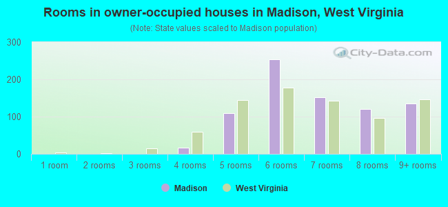 Rooms in owner-occupied houses in Madison, West Virginia