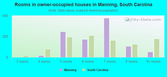 Rooms in owner-occupied houses in Manning, South Carolina