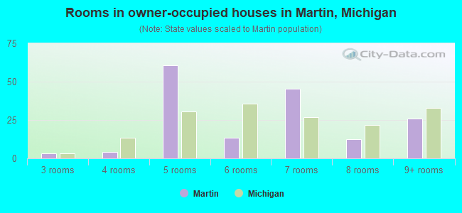 Rooms in owner-occupied houses in Martin, Michigan