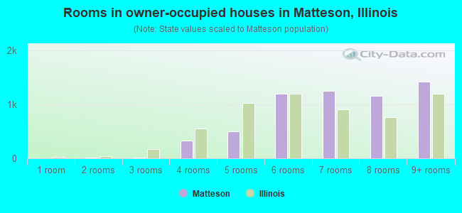 Rooms in owner-occupied houses in Matteson, Illinois