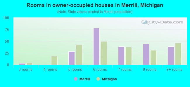 Rooms in owner-occupied houses in Merrill, Michigan