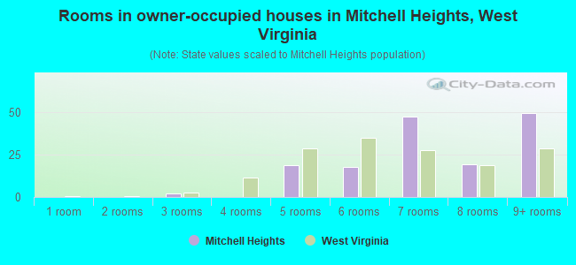 Rooms in owner-occupied houses in Mitchell Heights, West Virginia