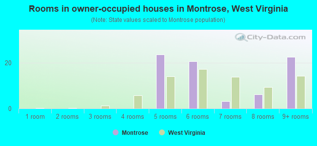 Rooms in owner-occupied houses in Montrose, West Virginia