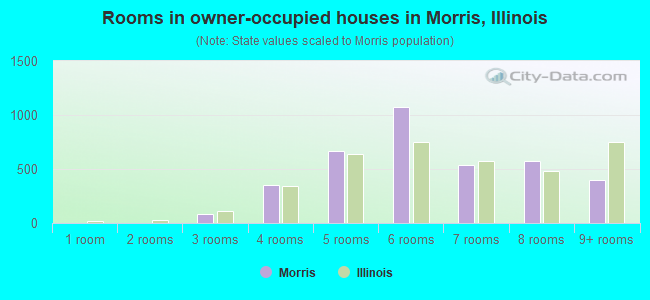 Rooms in owner-occupied houses in Morris, Illinois