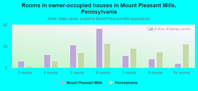 Rooms in owner-occupied houses in Mount Pleasant Mills, Pennsylvania