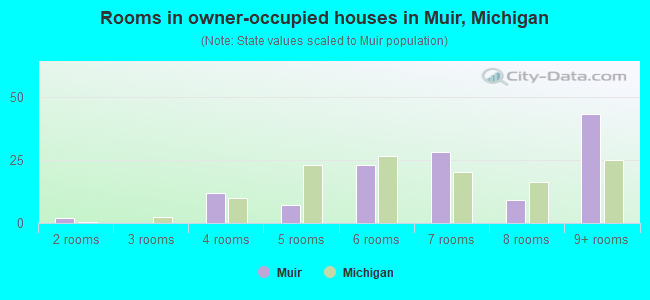 Rooms in owner-occupied houses in Muir, Michigan