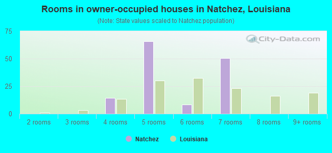 Rooms in owner-occupied houses in Natchez, Louisiana