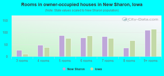 Rooms in owner-occupied houses in New Sharon, Iowa