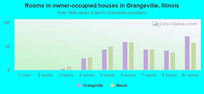 Rooms in owner-occupied houses in Orangeville, Illinois