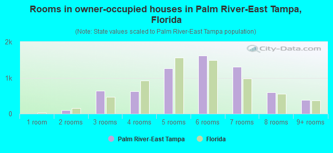 Rooms in owner-occupied houses in Palm River-East Tampa, Florida