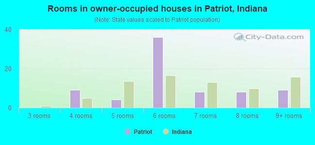 Rooms in owner-occupied houses in Patriot, Indiana