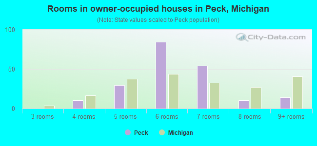 Rooms in owner-occupied houses in Peck, Michigan
