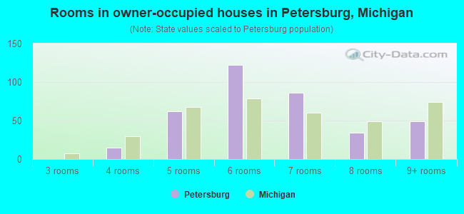 Rooms in owner-occupied houses in Petersburg, Michigan