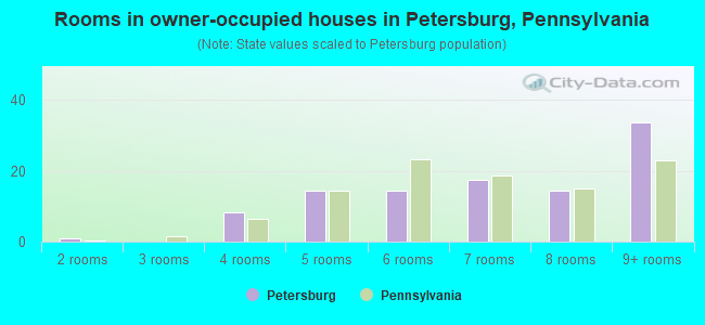Rooms in owner-occupied houses in Petersburg, Pennsylvania