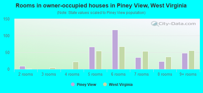 Rooms in owner-occupied houses in Piney View, West Virginia