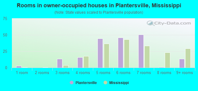 Rooms in owner-occupied houses in Plantersville, Mississippi