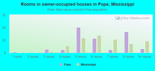 Rooms in owner-occupied houses in Pope, Mississippi