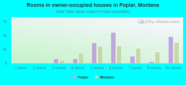 Rooms in owner-occupied houses in Poplar, Montana