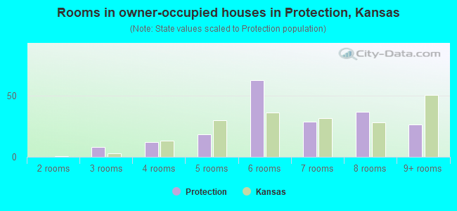 Rooms in owner-occupied houses in Protection, Kansas