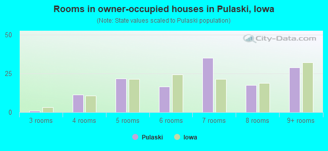 Rooms in owner-occupied houses in Pulaski, Iowa