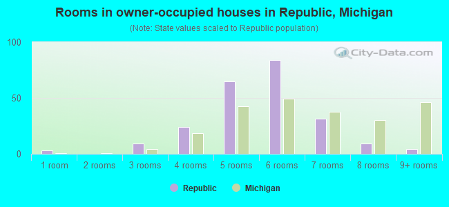 Rooms in owner-occupied houses in Republic, Michigan