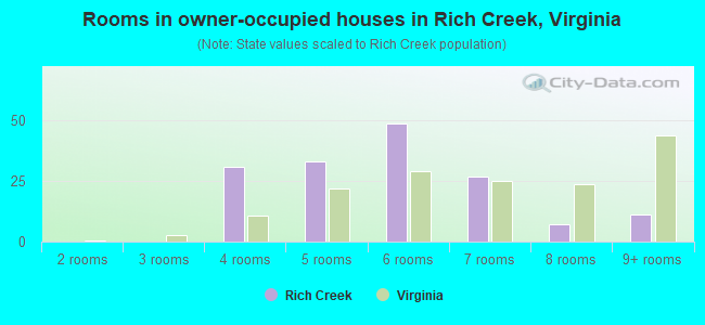Rooms in owner-occupied houses in Rich Creek, Virginia