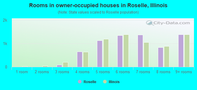 Rooms in owner-occupied houses in Roselle, Illinois